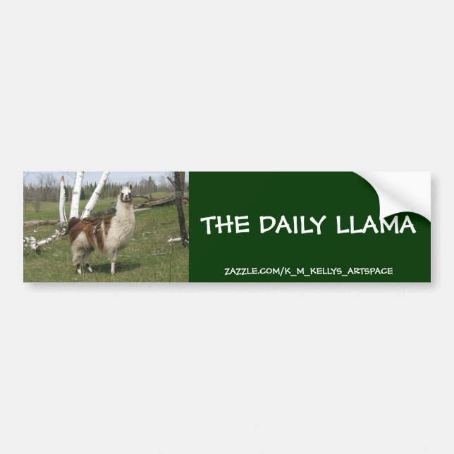 THE DAILY LLAMA BUMPER STICKER (Front)