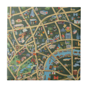 The Daily Telegraph Picture Map of London Tile