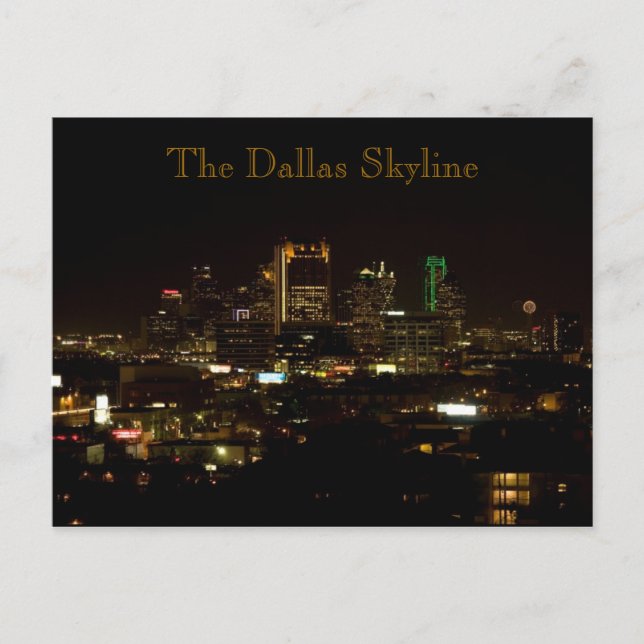 The Dallas Skyline Postcard (Front)