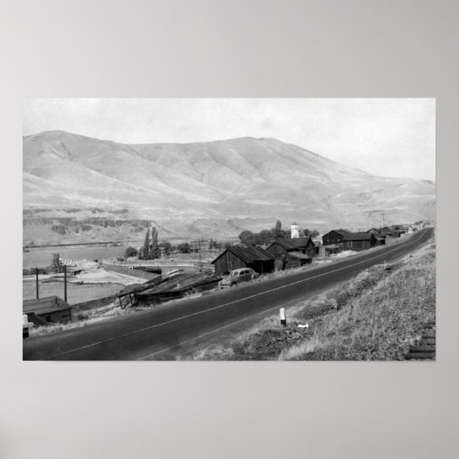 The Dalles, Oregon Indian Village View Photograp Poster (Front)