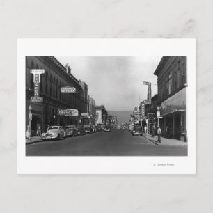 The Dalles, Oregon Main Street Town View Postcard