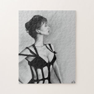 The Dame Original Art Portrait Drawing Puzzle