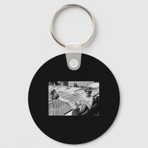 The Damned Captain Sensible At Cricket By Virgina Keychain