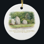 The Dan Fogelberg Memorial Christmas Ornament<br><div class="desc">Christmas ornament with a special watercolor rendering of The Dan Fogelberg Memoria in Peoria,  IL.</div>