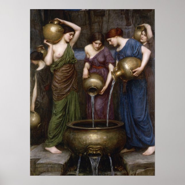 The Danaides by John William Waterhouse Poster (Front)