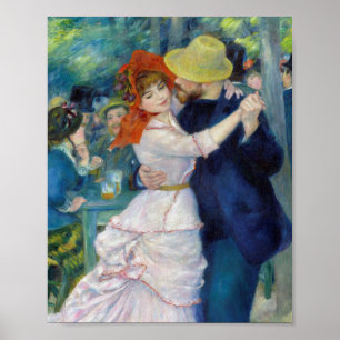 The dance at Bougival by Pierre-Auguste Renoir Poster