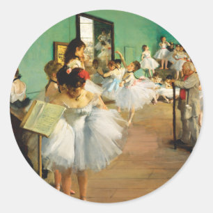 The Dance Class (1874) by Edgar Degas Classic Round Sticker
