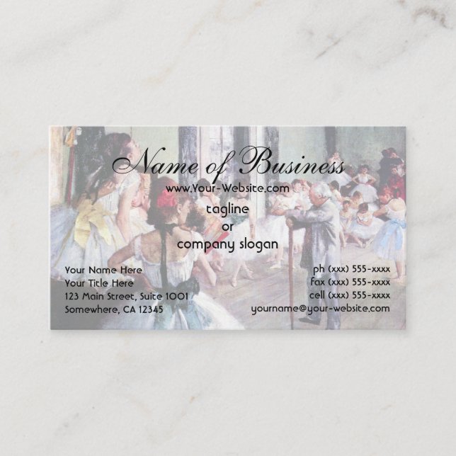 The Dance Class by Edgar Degas Business Card (Front)