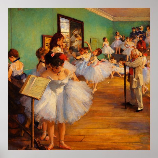 The Dance Class by Edgar Degas Poster (Front)