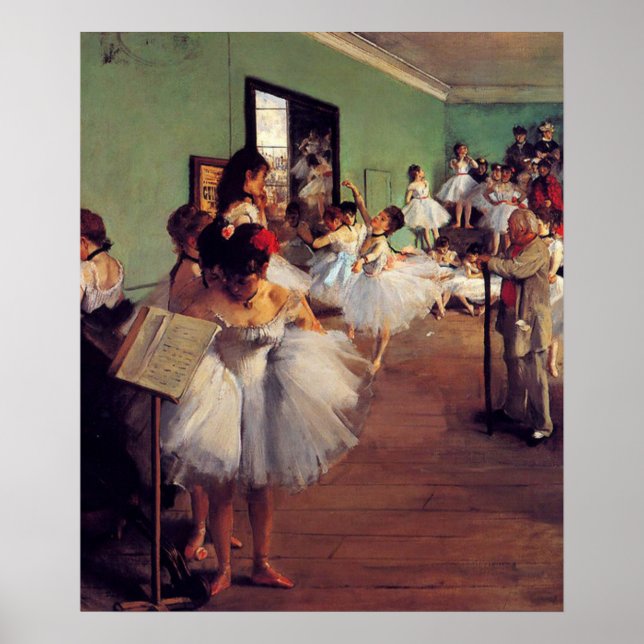 The Dance Class by Edgar Degas Poster (Front)