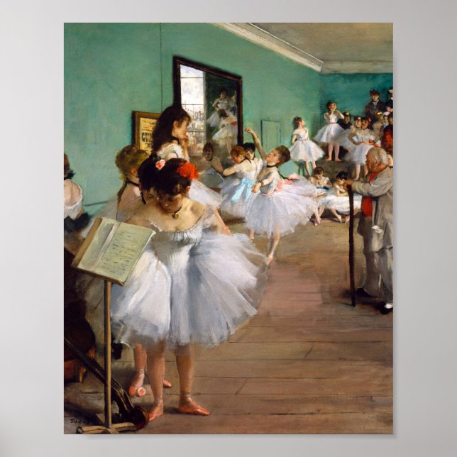 The Dance Class by Edgar Degas Poster (Front)