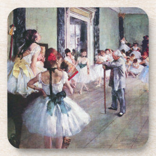 The Dance Class by Edgar Degas, Vintage Ballet Art Coaster