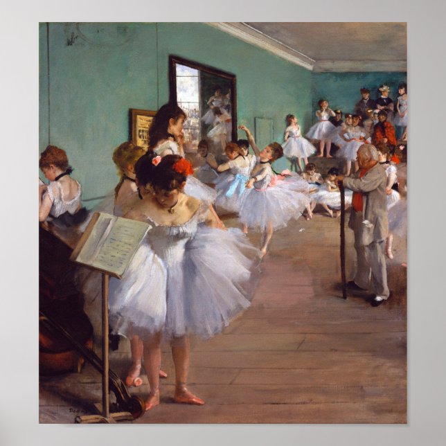 The Dance Class, Edgar Degas Poster (Front)