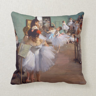 The Dance Class, Edgar Degas Throw Pillow