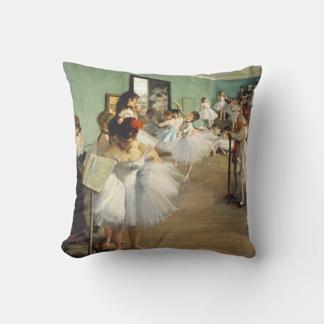 The Dance Class Edgar Degas     Throw Pillow (Front)