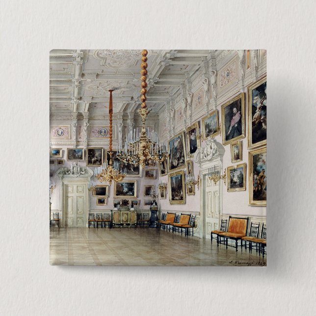 The Dance hall at Count Bezborodko's House 2 Inch Square Button (Front)
