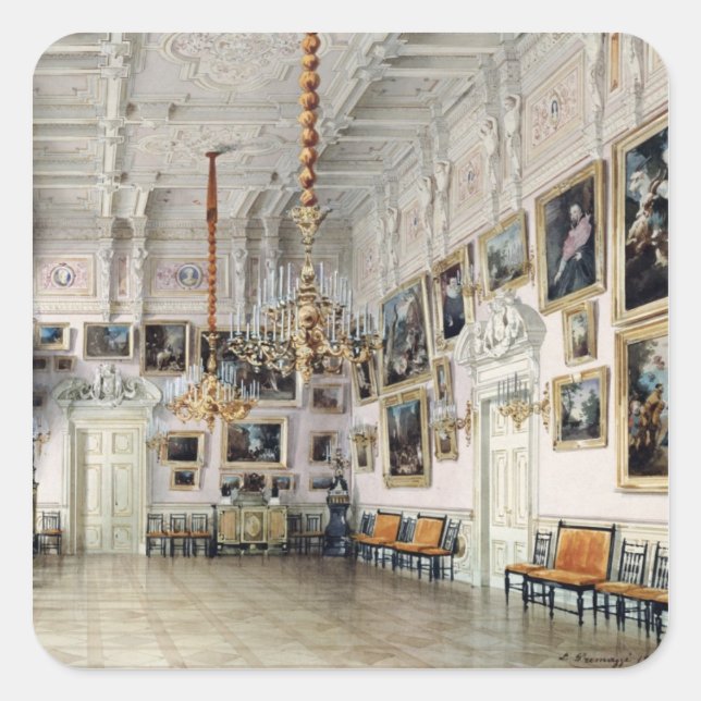 The Dance hall at Count Bezborodko's House Square Sticker (Front)