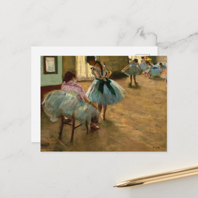 The Dance Lesson by Edgar Degas Holiday Postcard (Front/Back In Situ)