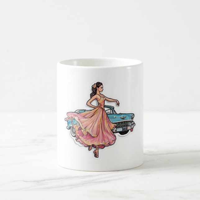 the dancer and her car coffee mug (Center)