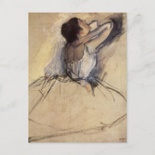 The Dancer by Edgar Degas, Vintage Ballerina Art Postcard