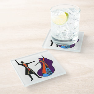 The Dancers Glass Coaster