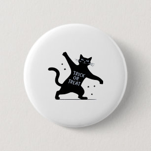 The Dancing Black Cat's Spooktacular Trick-or-Trea 2 Inch Round Button
