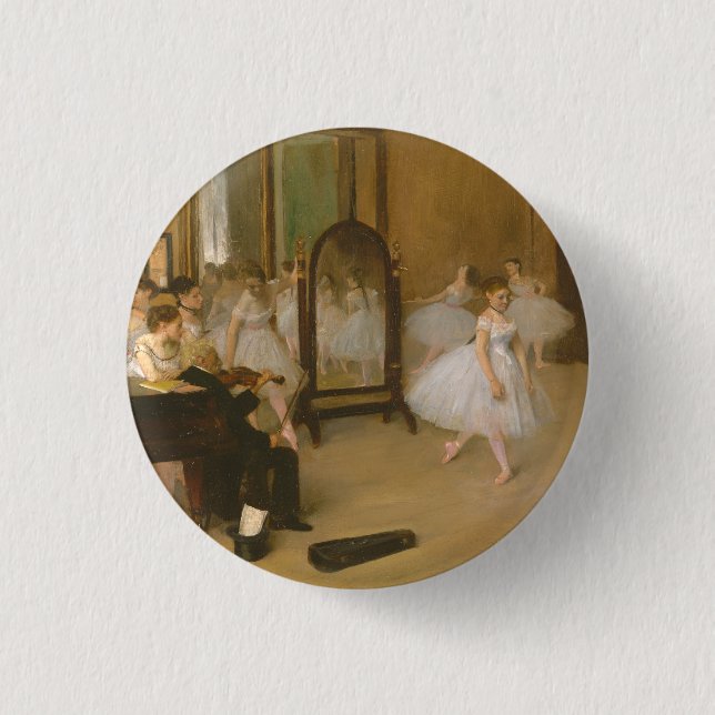 The Dancing Class (1870)  Edgar Degas 1 Inch Round Button (Front)