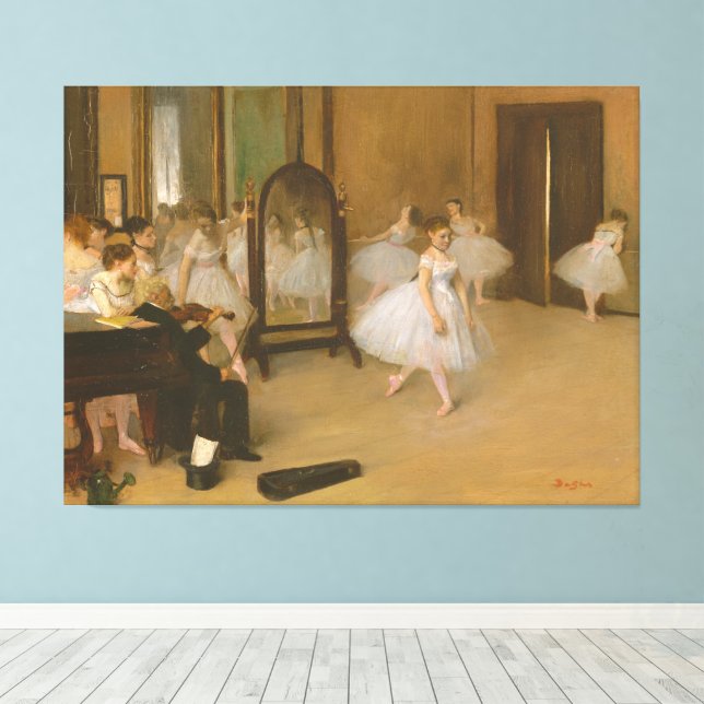 The Dancing Class (1870)  Edgar Degas Canvas Print (Insitu(Wood Floor))