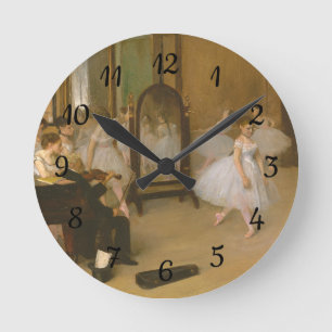 The Dancing Class (1870)  Edgar Degas Round Clock