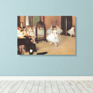 The Dancing Class by Edgar Degas, Vintage Ballet Canvas Print