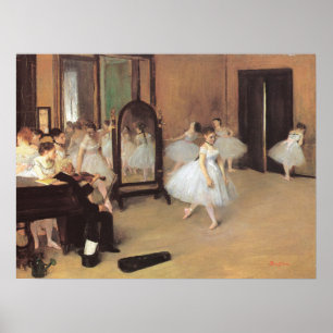 The Dancing Class by Edgar Degas, Vintage Ballet Poster