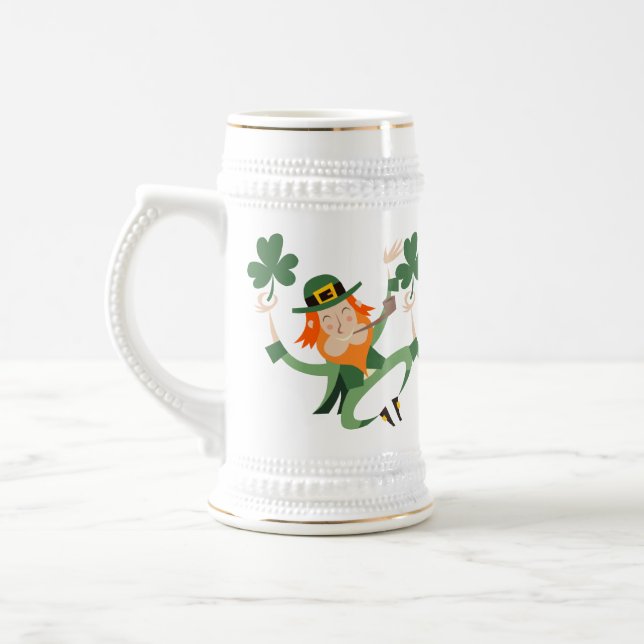 The Dancing Leprechaun Beer Stein (Left)