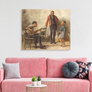 The Dancing Lesson by Thomas Eakins Canvas Print