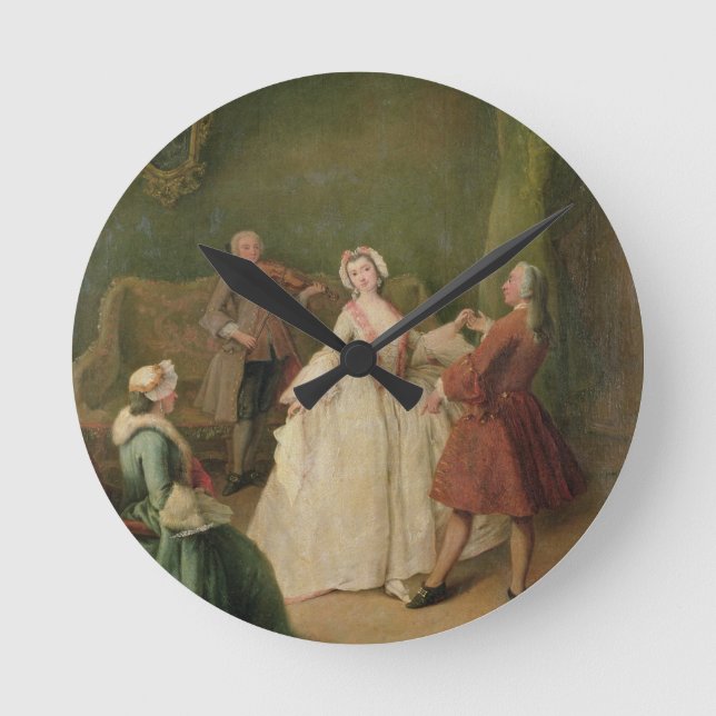 The Dancing Lesson Round Clock (Front)