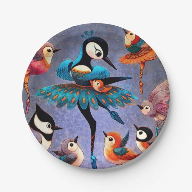 The Dancing Peacock Paper Plate (Front)