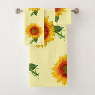 THE DANCING SUNFLOWER  BATH TOWEL SET