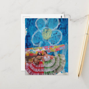 The Dancing Women Collage Postcard