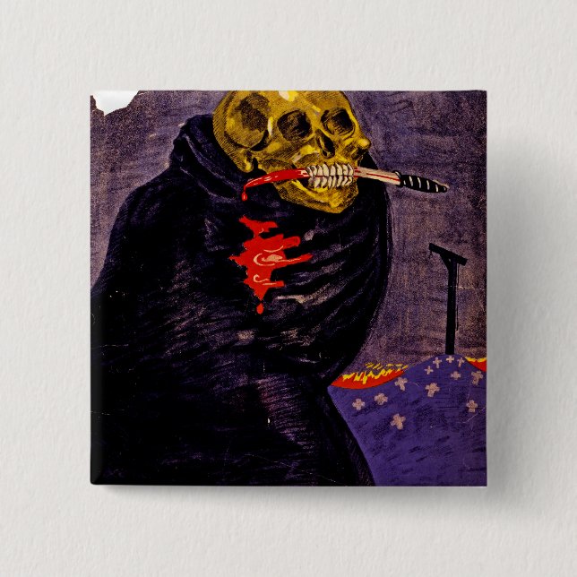 The Danger of Bolshevism 2 Inch Square Button (Front)