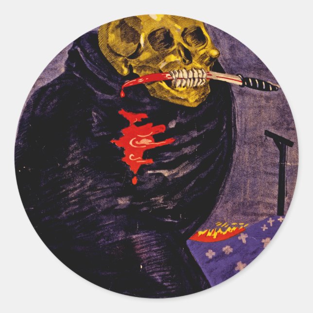 The Danger of Bolshevism Classic Round Sticker (Front)