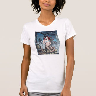 Thé dans le T-shirt de sirène de steampunk de