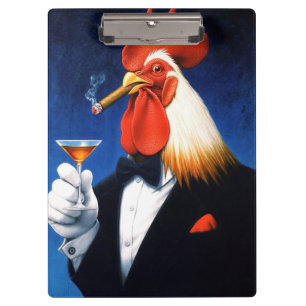 The Dapper Rooster   Funny Gentleman's Club Clipboard