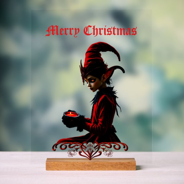 The dark christmas time.  acrylic sign (Neutral)