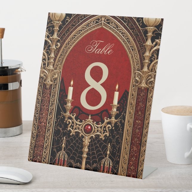 The dark elegance of the Gothic style. Pedestal Sign (In SItu)