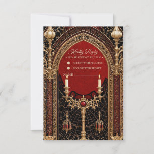 The dark elegance of the Gothic style. RSVP Card