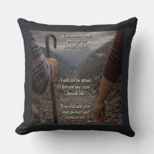 The darkest valley throw pillow