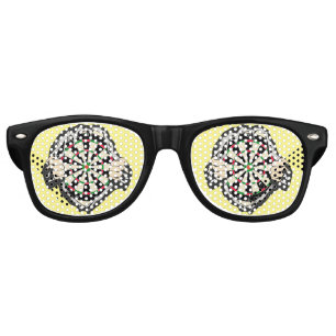 The dartboard on the chest retro sunglasses