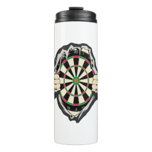 The dartboard on your chest Darts Fever Thermal Tumbler