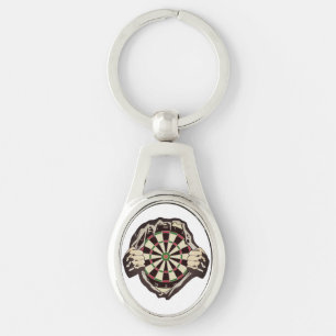The dartboard on your chest! placemat keychain