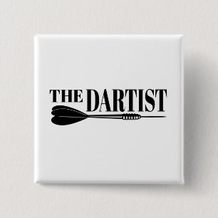 The Dartist Dart Artist Of The Dartboard 2 Inch Square Button
