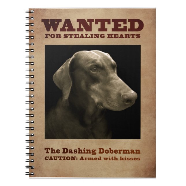 The Dashing Doberman Notebook (Front)